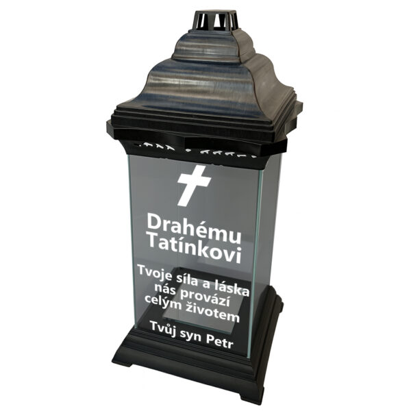 Personalizovaná svíčka se symbolem, věnováním, citátem a podpisem